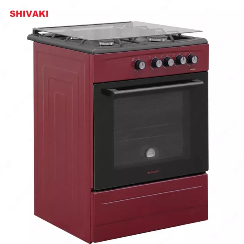 Газовая плита Shivaki 6400-G Бордовый — 2