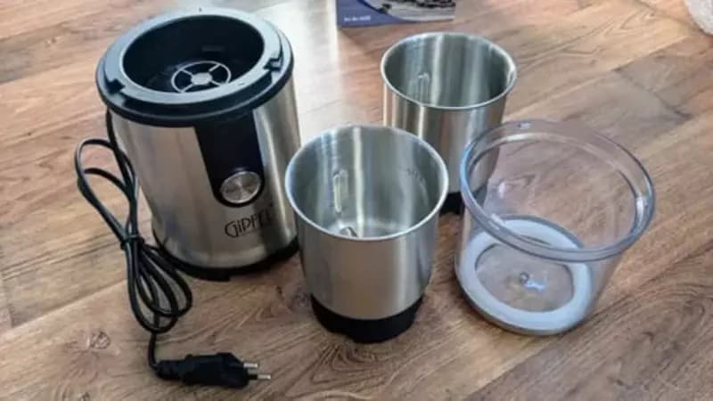 Кофемолка 2 в 1 ”Gipfel” GF-1505, 400Вт, 2 емкости (Германия) Металлик — 2