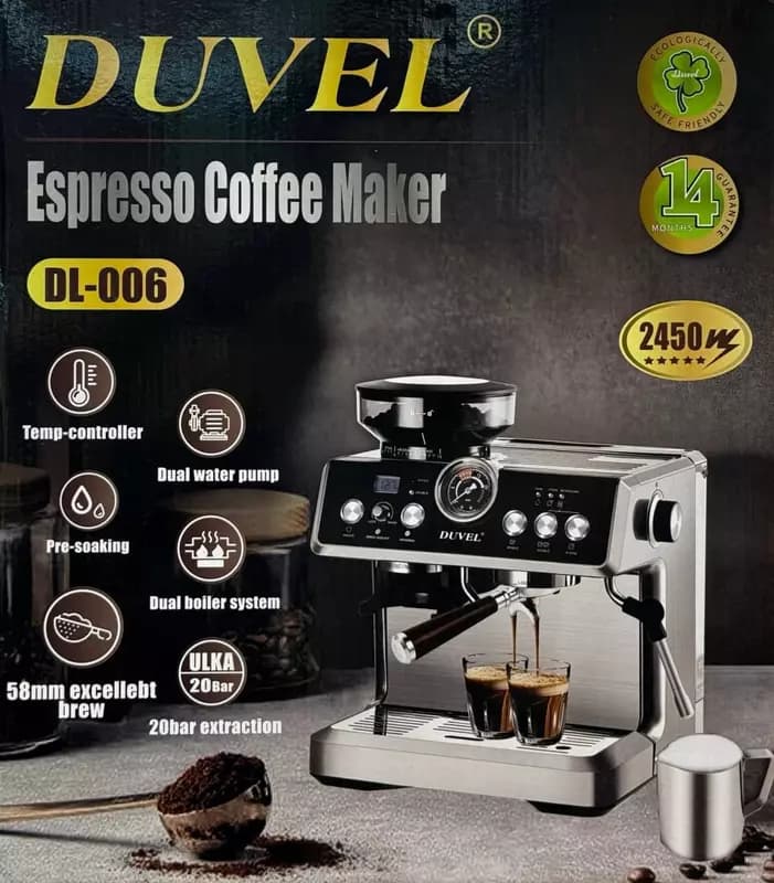 Профессиональная кофемашина (кофемолка) ”DUVEL” DL-006, 2450W, 2.8 л. (Германия) — 5