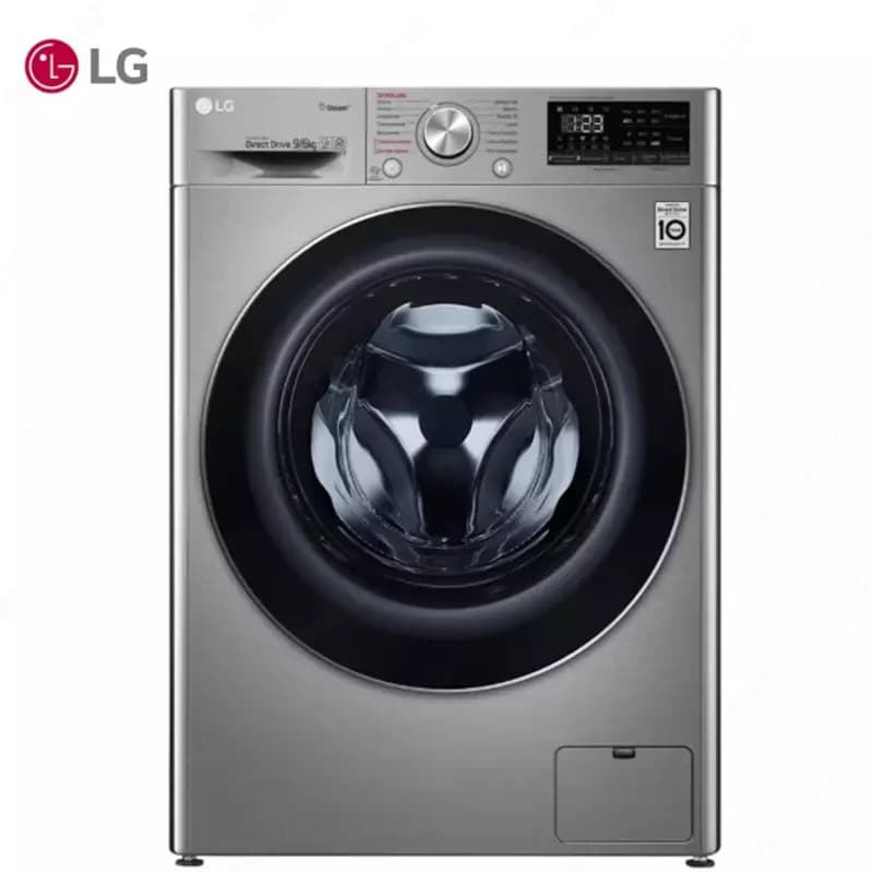 Стиральная машина автомат LG F4V5VG2S EcoHybrid, AI DD,Сушка, ThinQ, 9/6кг, Серый — 1