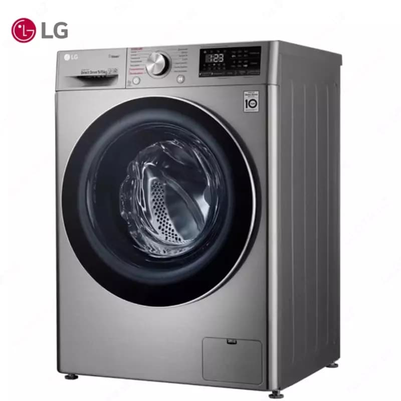 Стиральная машина автомат LG F4V5VG2S EcoHybrid, AI DD,Сушка, ThinQ, 9/6кг, Серый — 2