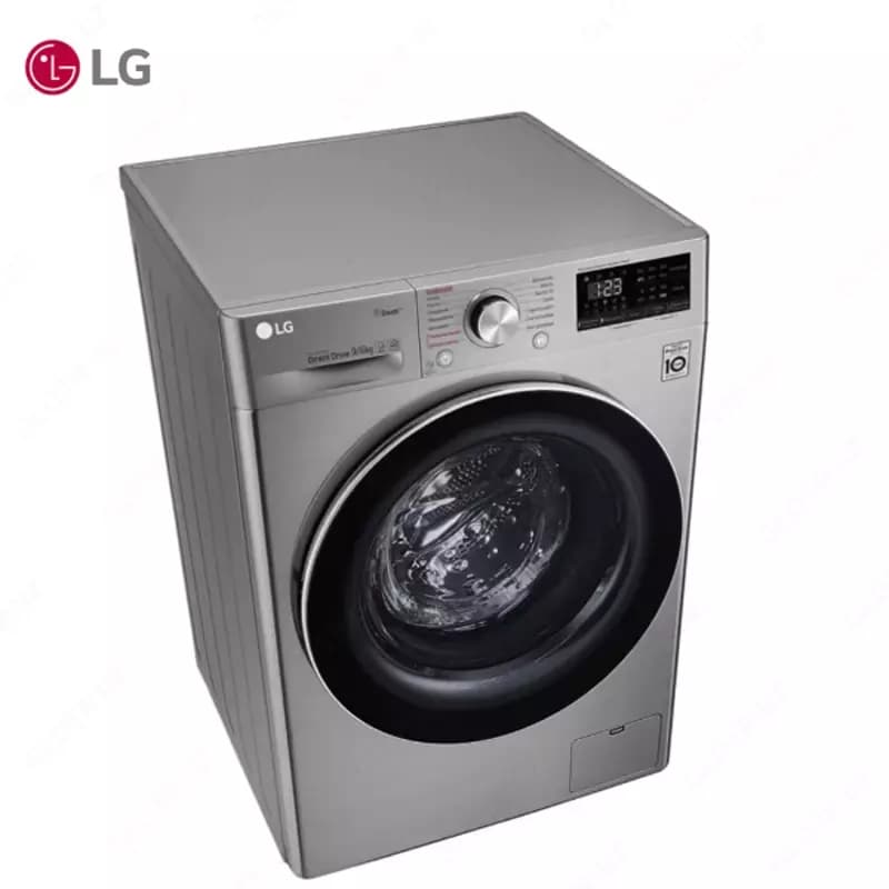 Стиральная машина автомат LG F4V5VG2S EcoHybrid, AI DD,Сушка, ThinQ, 9/6кг, Серый — 3