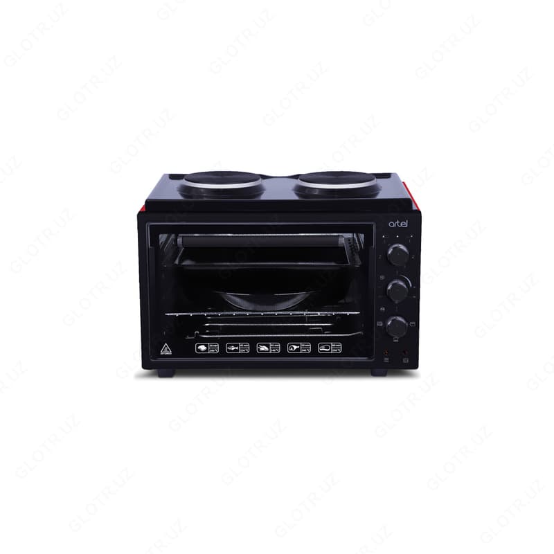 Мини-духовка Artel MD - 3614 с электроплитой, красная — 1