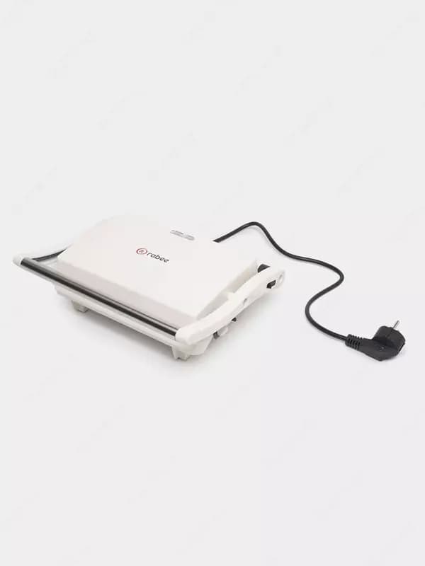 Тостер-гриль ”Rabee” RJ-400, для приготовления панини, 1000 Вт, антипригарное покрытие (Китай) Белый — 1