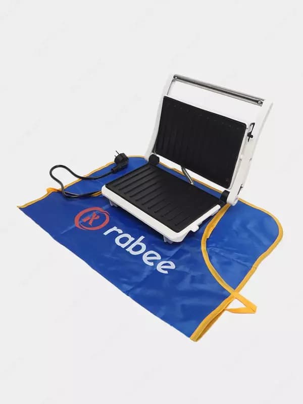 Тостер-гриль ”Rabee” RJ-400, для приготовления панини, 1000 Вт, антипригарное покрытие (Китай) Белый — 3