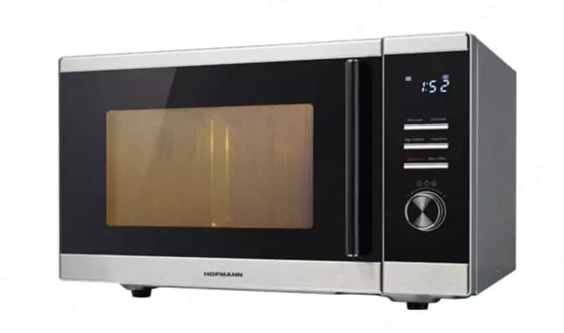 Микроволновая печь ”Hofmann” MW925DHIBK/HF (Черная/Серебристая) 25 л — 2