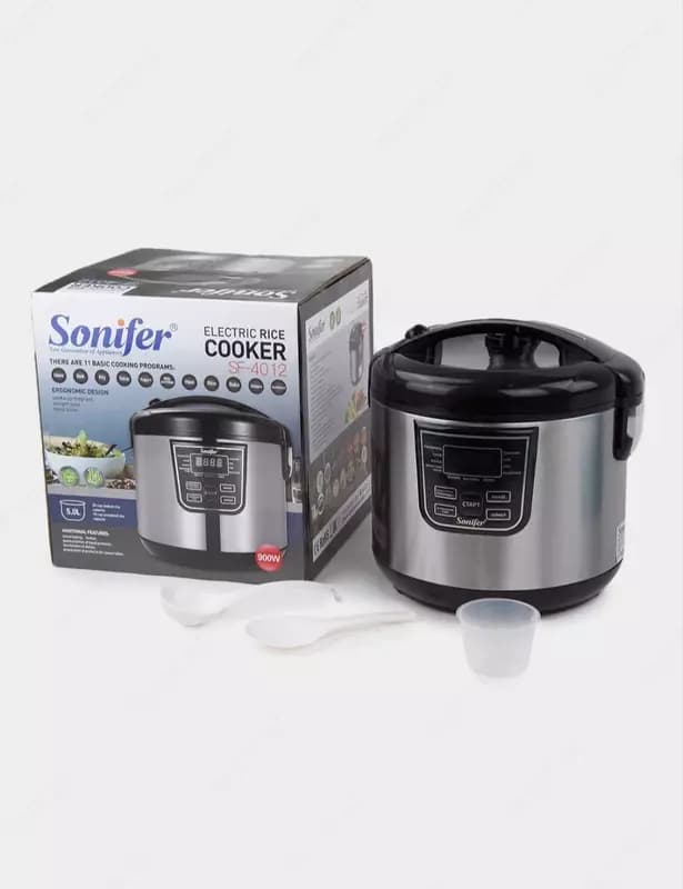 Мультиварка ”SONIFER” SF-4012, 900W, объем 5 л (Стальной/черный) — 1