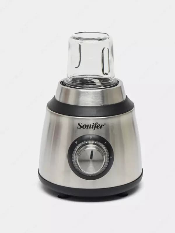 Блендер и кофемолка 2 в 1 ”Sonifer” SF-8097, 600Вт, 2 скорости, кувшин 1.5 л. (Китай) Черный/серебристый — 3