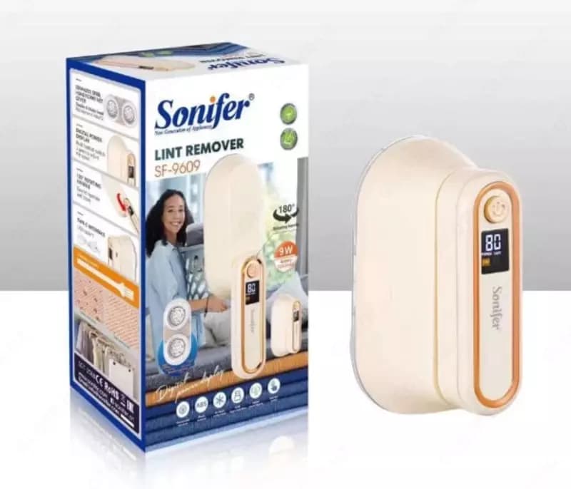 Машинка для удаления катышек ”Sonifer” SF-9609, 9 Вт, 2 режима (Китай) Слоновая кость/золото — 3