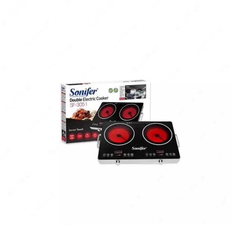 Электрическая плита (индукционная) ”Sonifer” SF-3051, 3600W (Черный/серебристый) — 3