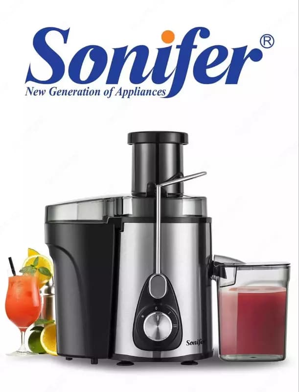 Соковыжималка (центробежная) ”SONIFER” SF-5522, 400W, 1 л/500 мл (Металлик/чёрный) — 3