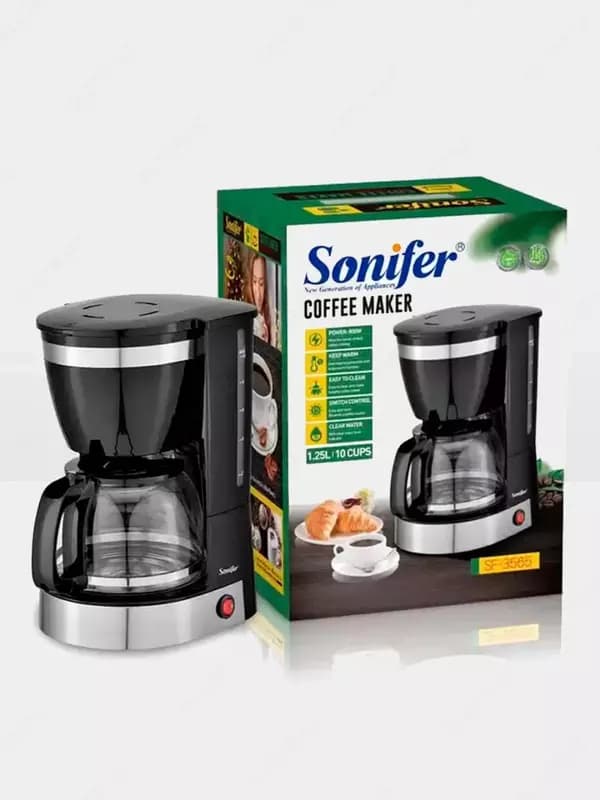 Многофункциональная кофеварка (капельная) ”Sonifer” SF-3565 , 800W, 1.25 л. (Китай) — 2