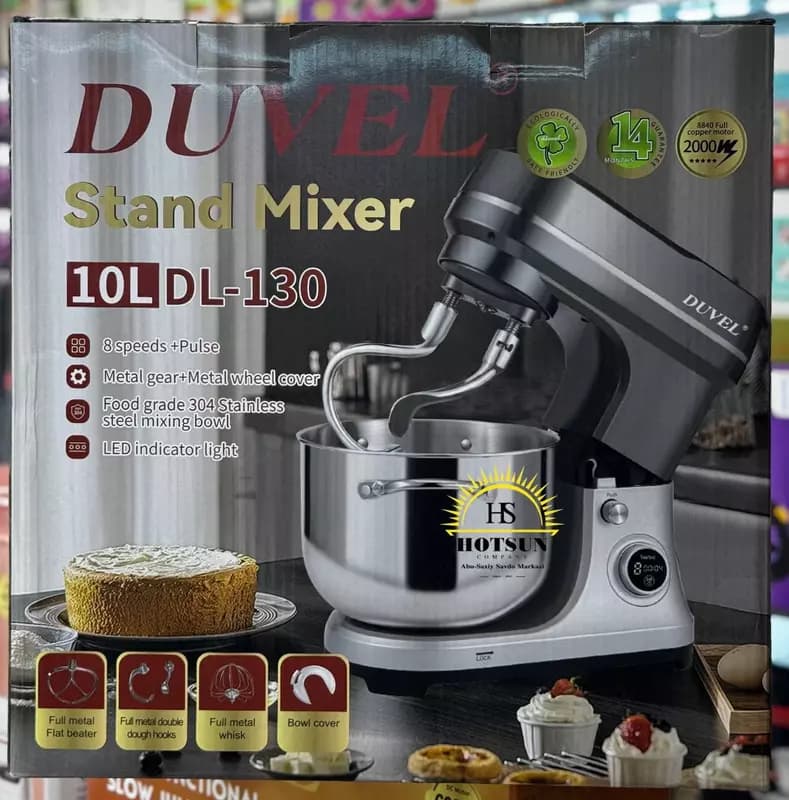 Планетарный миксер ”DUVEL” DL-130, 2000W, 10 л, 8 режимов (Германия) — 2