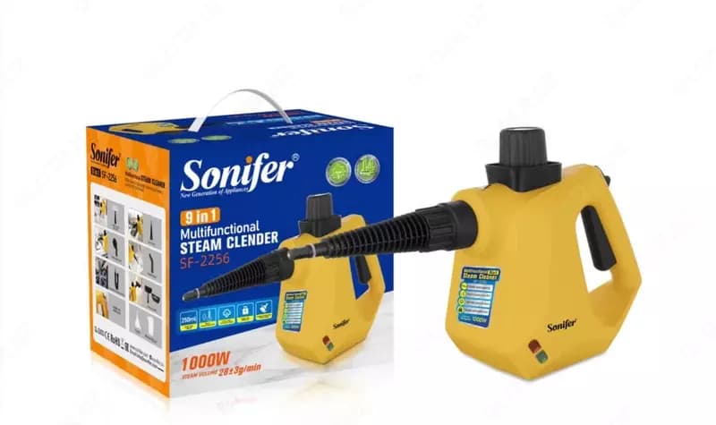 Пароочиститель 9 в 1 (ручной) ”Sonifer” SF-2256, 1000W, 3 бар., пар 110°C, 250 мл. (Китай) — 2