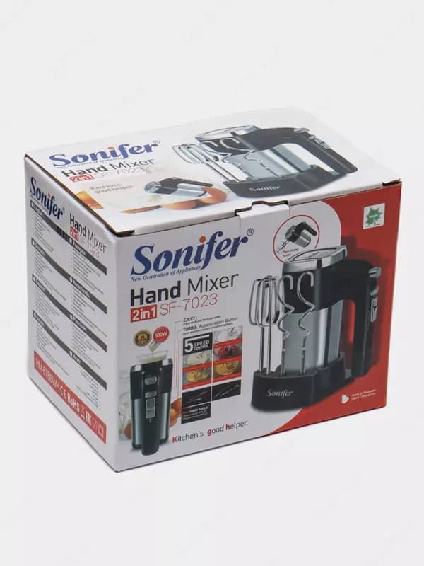Ручной миксер ”Sonifer” SF-7023, 500W, 5 скоростей, Турбо режим (Китай) — 5