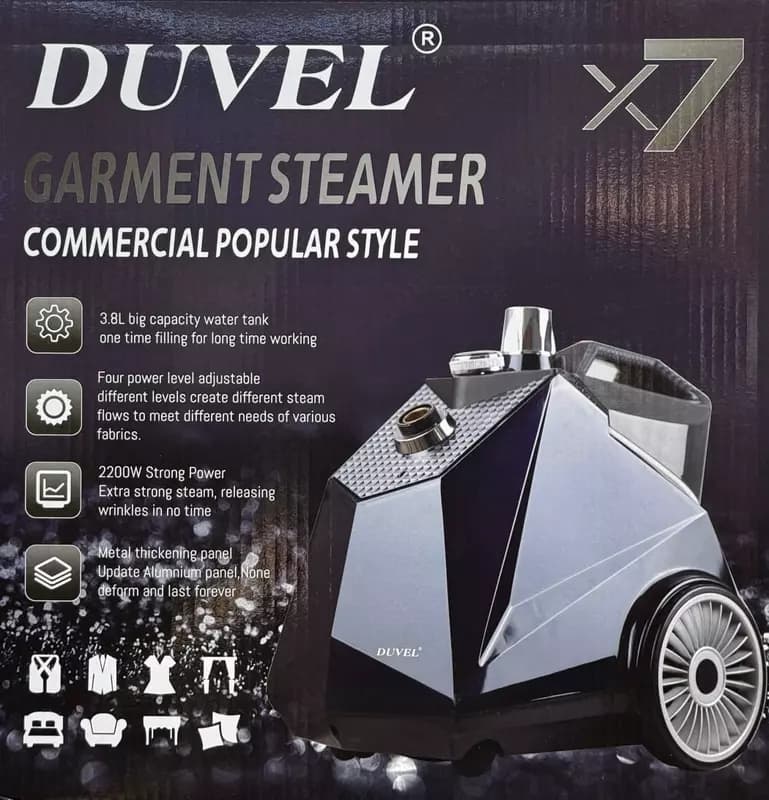 Бытовой отпариватель одежды ”DUVEL” X7, 2200W, 4 режима, 3.8 л. (Германия) — 1