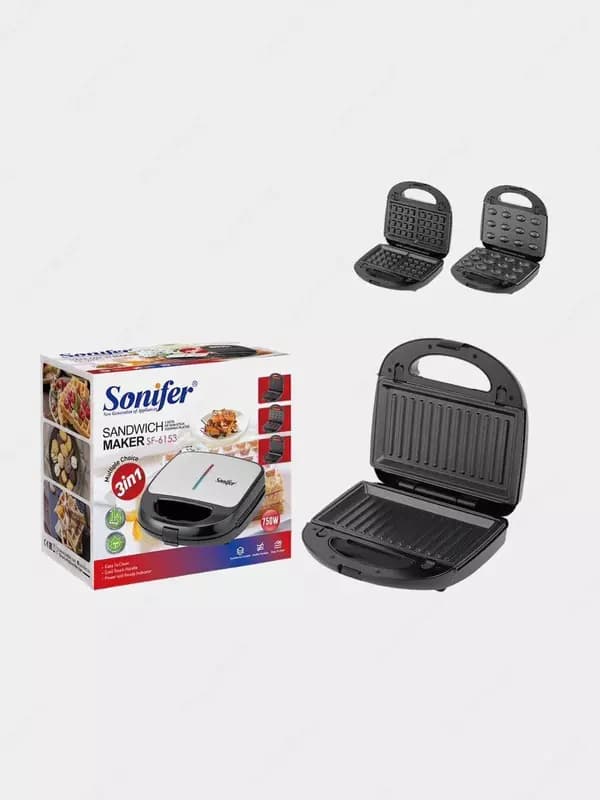 Вафельница и гриль Sonifer, SF-6153 — 3 в 1 — 1