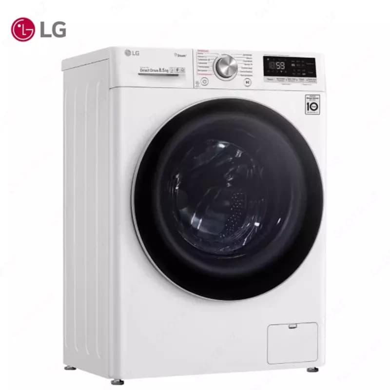 Стиральная машина автомат LG F2V7GW1W Steam, TurboWash, AI DD,ThinQ, 8.5кг Белый — 2