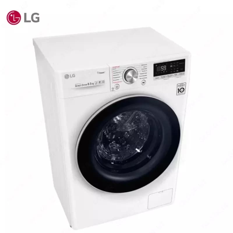 Стиральная машина автомат LG F2V7GW1W Steam, TurboWash, AI DD,ThinQ, 8.5кг Белый — 3