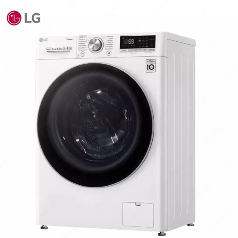 Стиральная машина автомат LG F2V7GW1W Steam, TurboWash, AI DD,ThinQ, 8.5кг Белый — 4