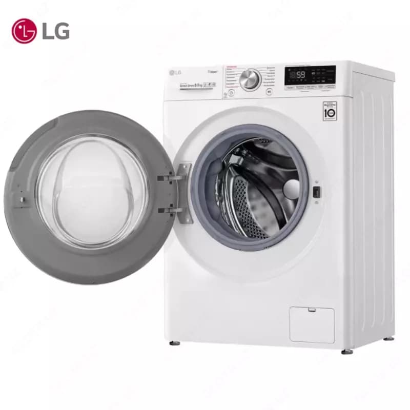 Стиральная машина автомат LG F2V7GW1W Steam, TurboWash, AI DD,ThinQ, 8.5кг Белый — 5