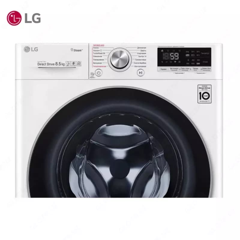 Стиральная машина автомат LG F2V7GW1W Steam, TurboWash, AI DD,ThinQ, 8.5кг Белый — 6