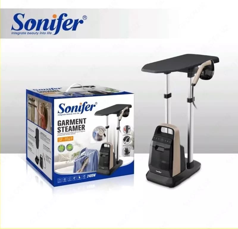 Отпариватель для одежды (мини-доска) ”Sonifer” SF-9149, 2400 Вт, пар 45 г/мин (Черный/золотой) Китай — 1