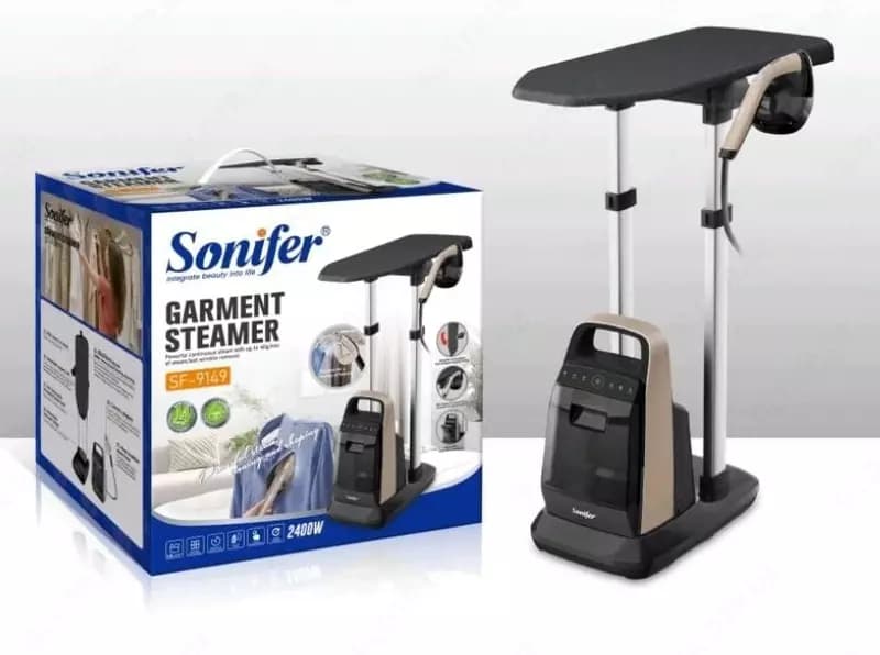 Отпариватель для одежды (мини-доска) ”Sonifer” SF-9149, 2400 Вт, пар 45 г/мин (Черный/золотой) Китай — 2