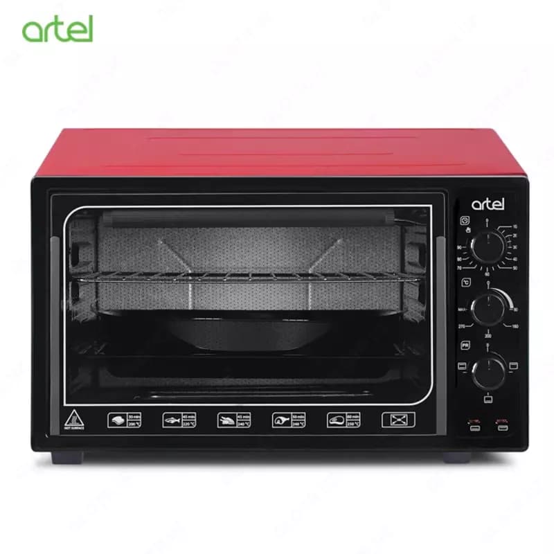 Мини печь Artel ART-MD-3618 V2 Черный/Красный Эконом — 1