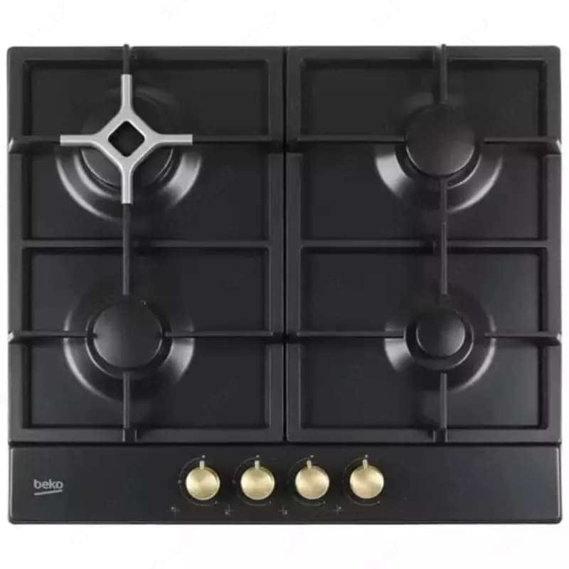 Газовая варочная панель ”Beko HIAG64225SAR” (Черная/золотистая) — 1