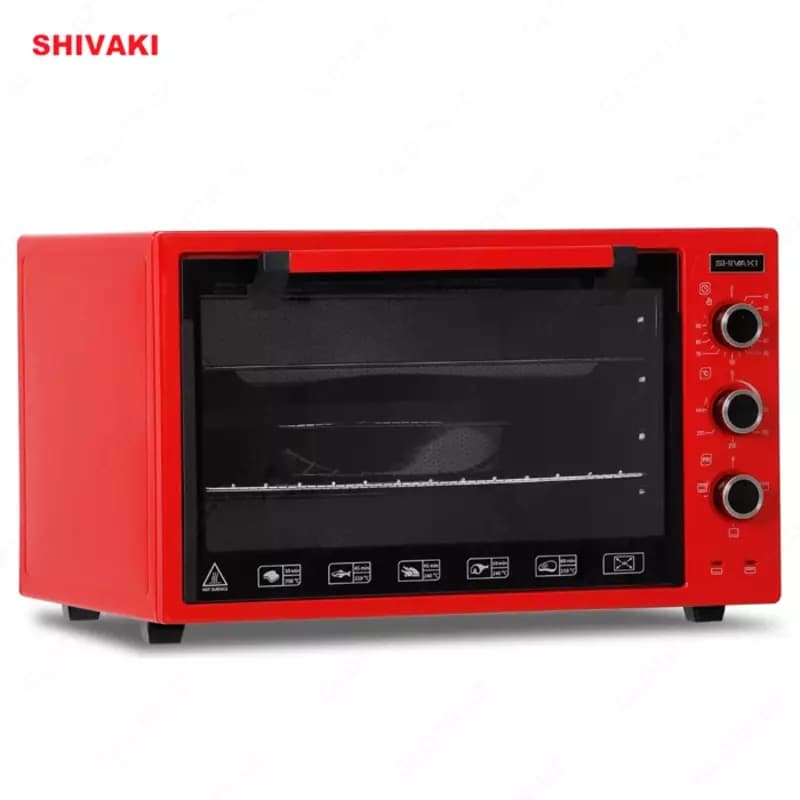 Мини печь Shivaki MD 3618E Красный/Красный Эконом с Лампой — 2
