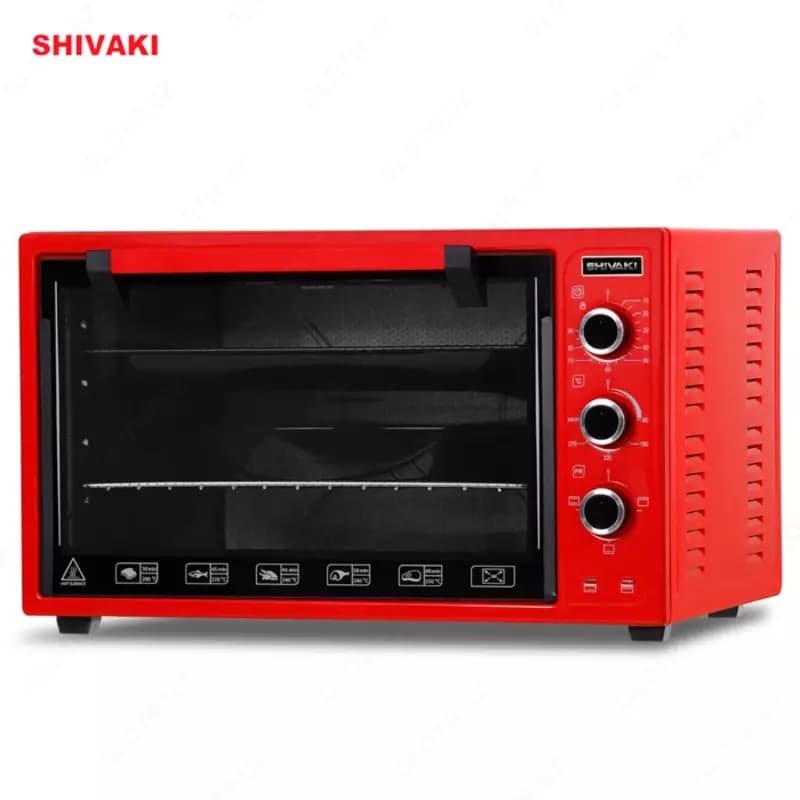 Мини печь Shivaki MD 3618E Красный/Красный Эконом с Лампой — 3