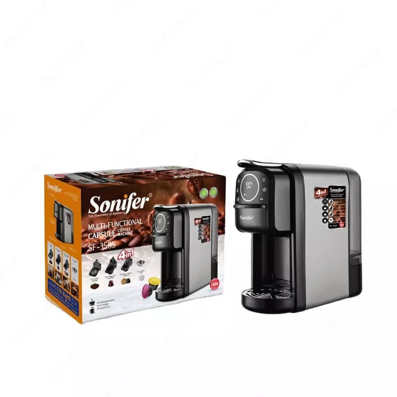Кофемашина 4 в 1 ”SONIFER” SF-3585, 1400 W (Стальной/черный) — 2