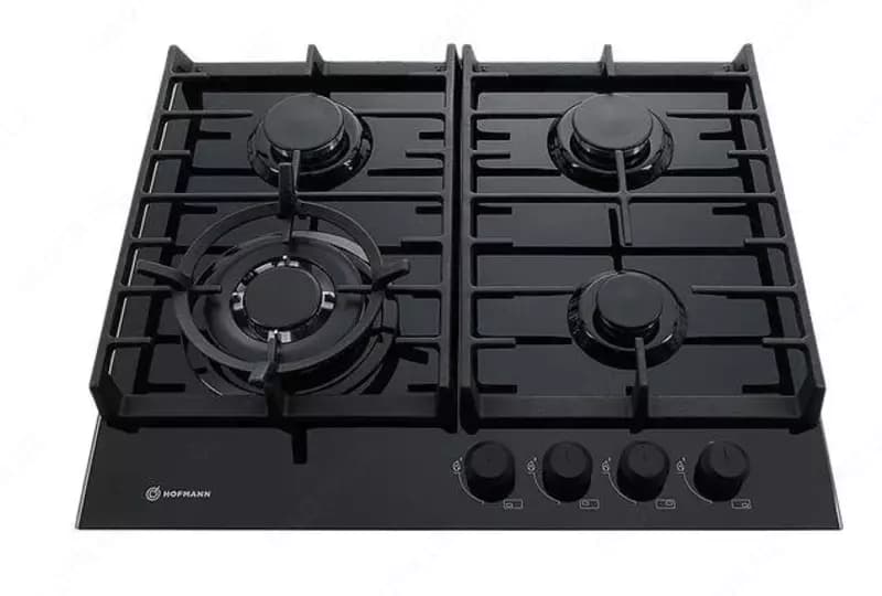 Газовая варочная панель ”Hofmann VETRO CTV641BG/HF” (Черная) — 2
