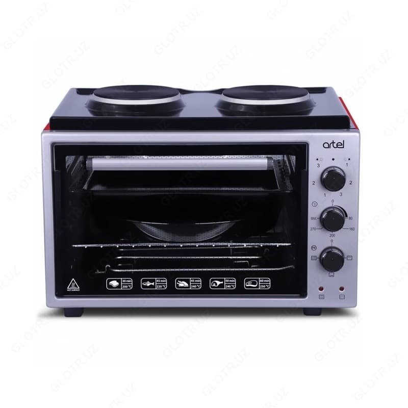 Мини-духовка Artel MD - 3614 с электроплитой, серая — 1