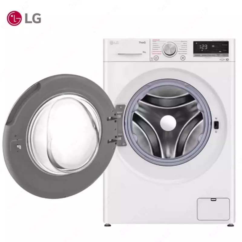 Стиральная машина автомат LG F4V5VS0W Steam, AI DD, 9кг, Белый — 4