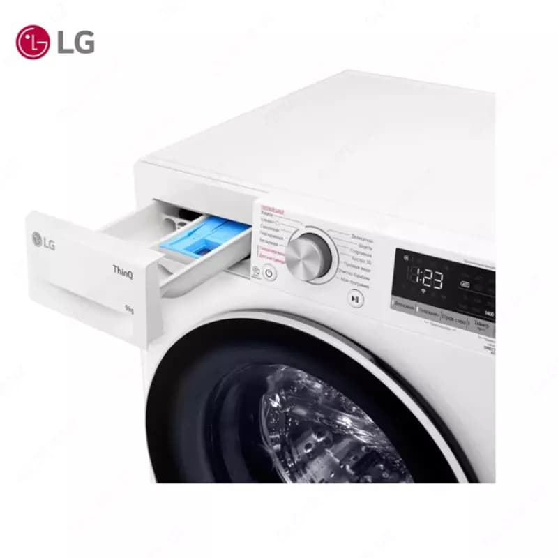 Стиральная машина автомат LG F4V5VS0W Steam, AI DD, 9кг, Белый — 6