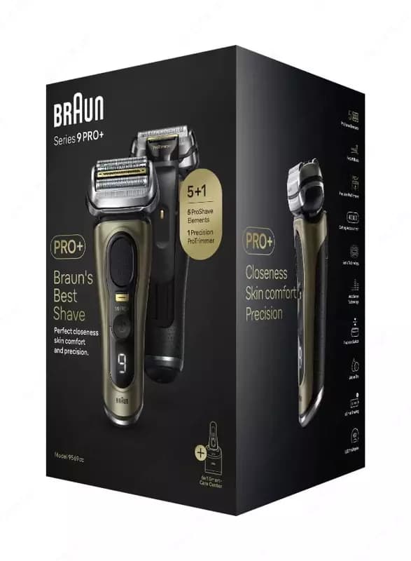 Беспроводная электробритва Braun Series 9 Pro+ 9569cc для влажного и сухого бритья. — 1