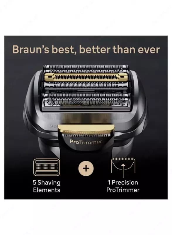 Беспроводная электробритва Braun Series 9 Pro+ 9569cc для влажного и сухого бритья. — 3