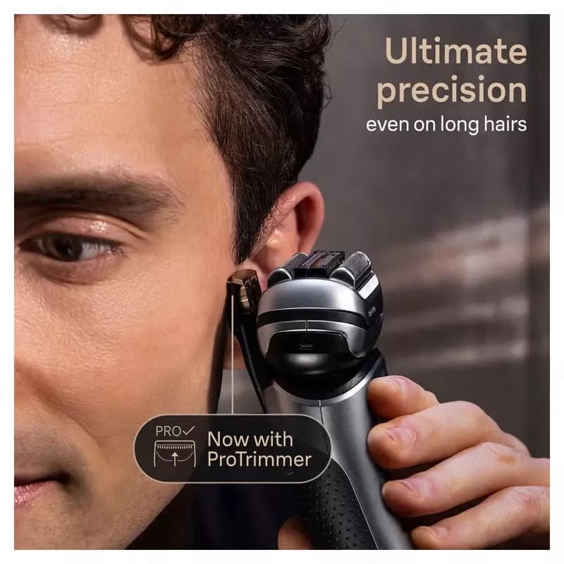 Электробритва Braun Series 9 Pro+ 9597CC. см с системой SmartCare 6-в-1 и головкой ProComfort, серебристая. — 7