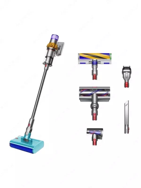 Вертикальный беспроводной пылесос Dyson V15 Detect Submarine моющий цвет: серебристый, вилка РФ — 2