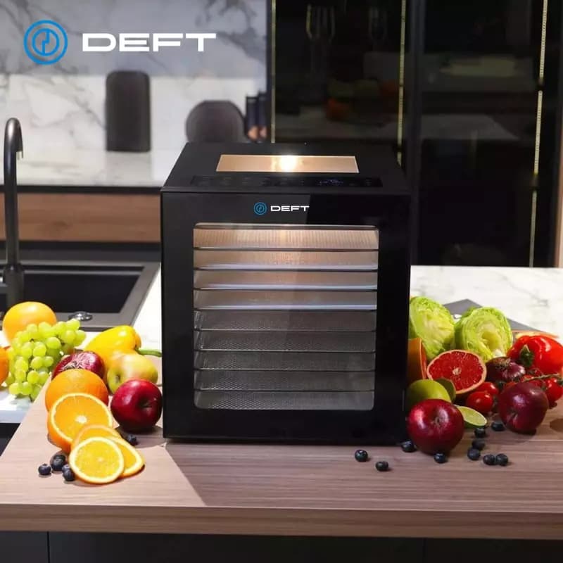 Дегидратор сушилка для фруктов и овощей DEFT DTFD1008B 8 поддонов — 4