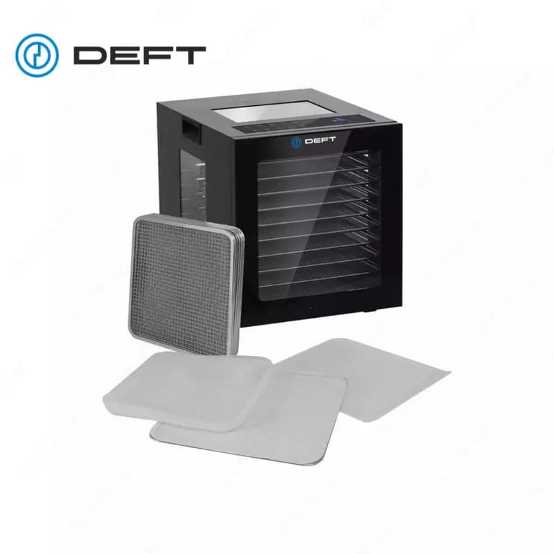 Дегидратор сушилка для фруктов и овощей DEFT DTFD1008B 8 поддонов — 7