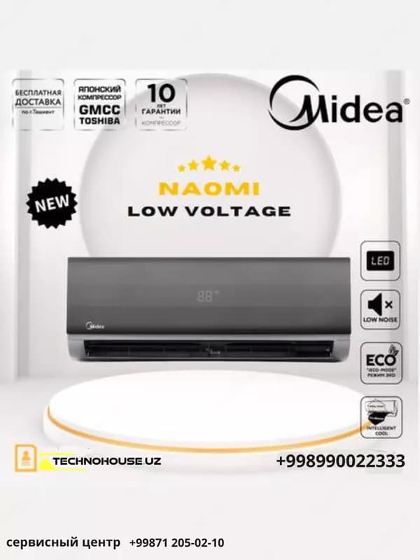 кондиционер midea naomi Inverter 7,9,12,18,27 Wifi — 2