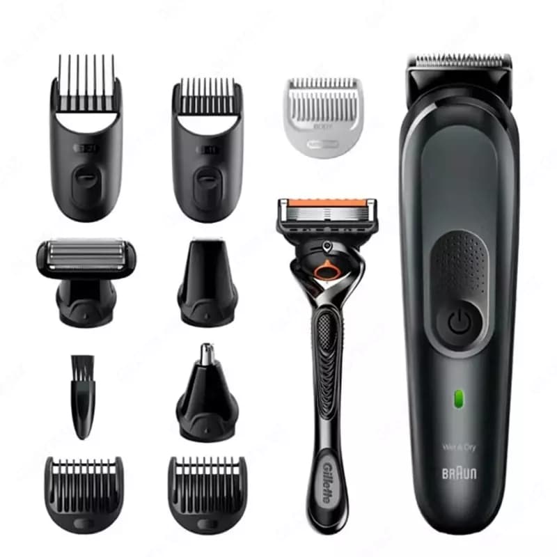Триммер универсальный Braun MGK7330, 10-в-1 + Бритва Gillette — 1