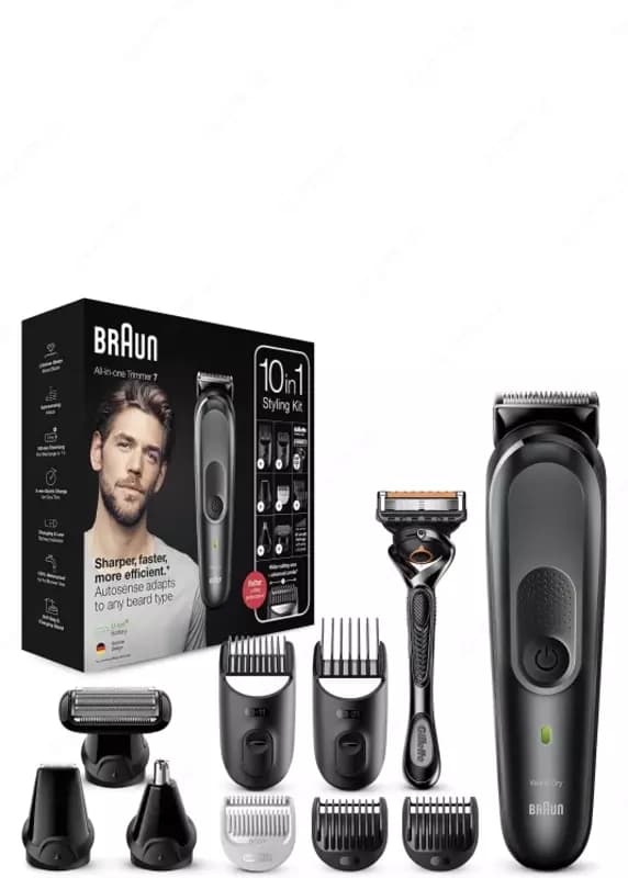 Триммер универсальный Braun MGK7330, 10-в-1 + Бритва Gillette — 2