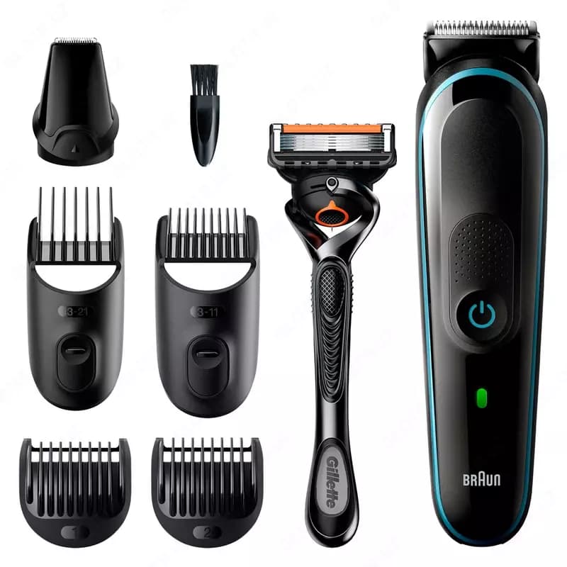Триммер универсальный Braun MGK5345, 7-в-1 + Бритва Gillette — 1