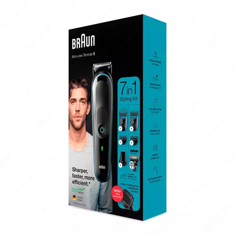 Триммер универсальный Braun MGK5345, 7-в-1 + Бритва Gillette — 6