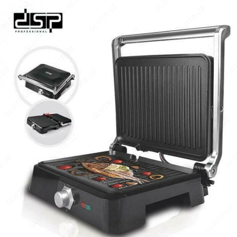 Гриль электрический DSPKB1049 профессиональный с функцией контроля температуры [1800 ВТ] — 1