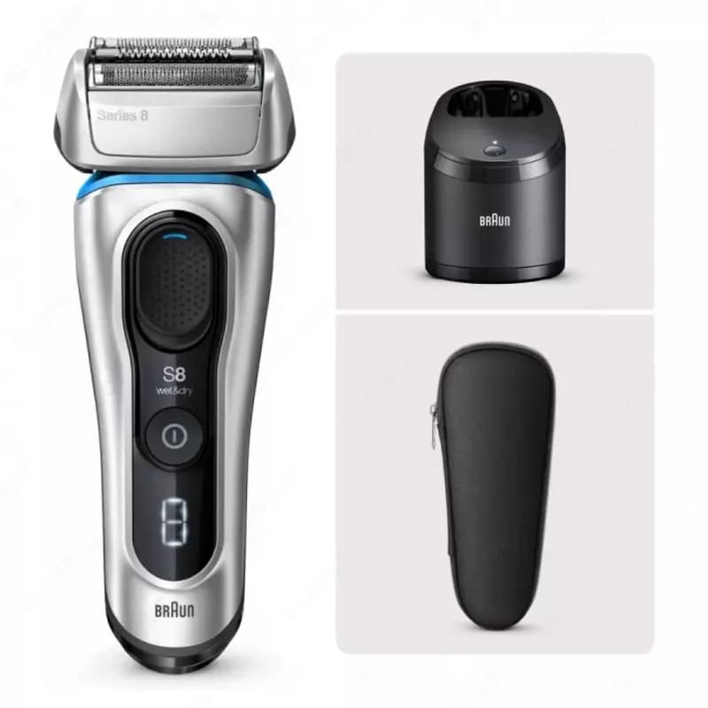 Электробритва Braun Series 8 8390cc со станцией Clean&Charge и тканевым футляром — 2
